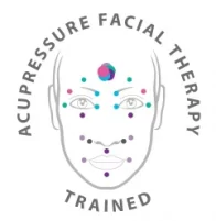 Logo with the words: Acupressure Facial Therapy Trained